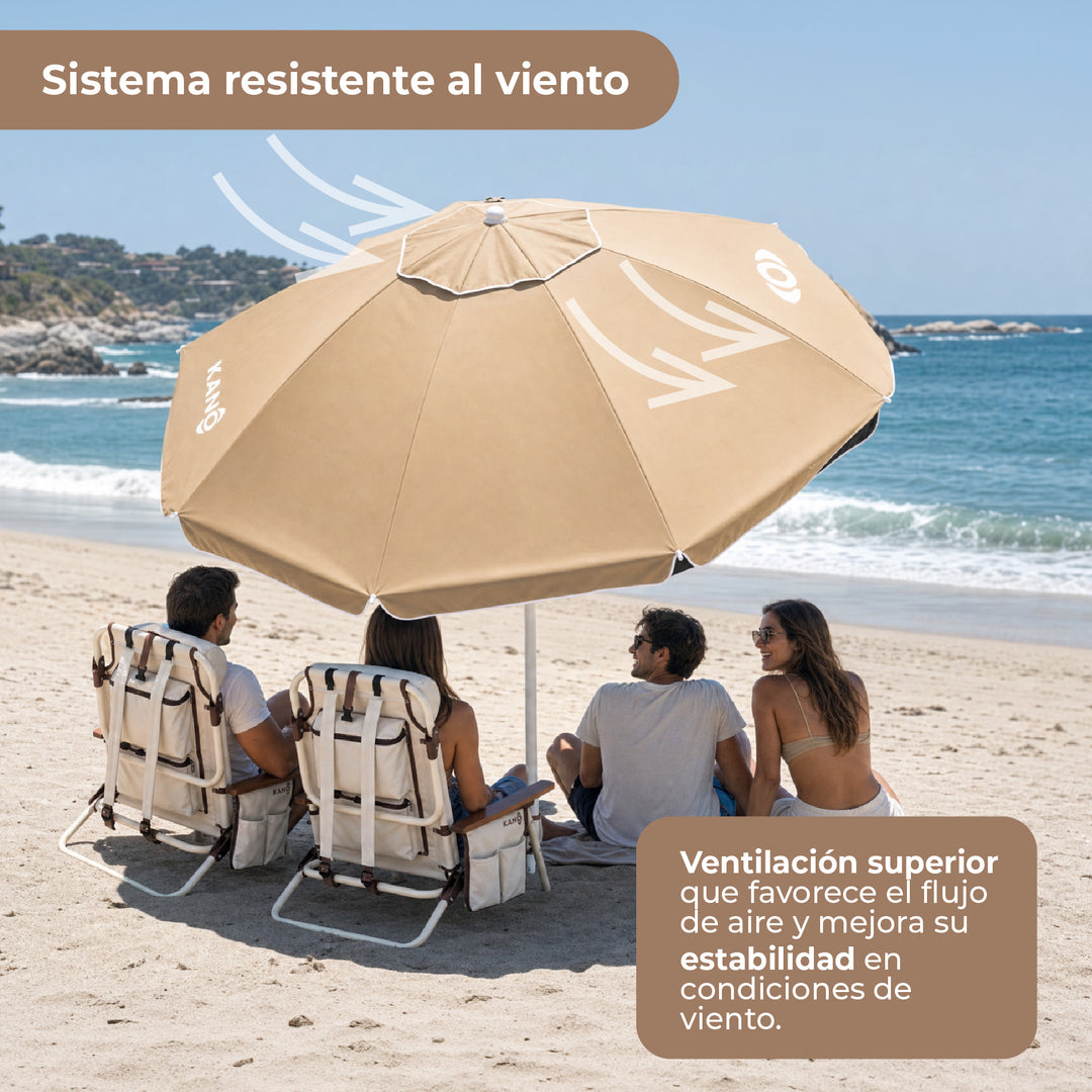 Sombrilla de Playa Black Out Rapel