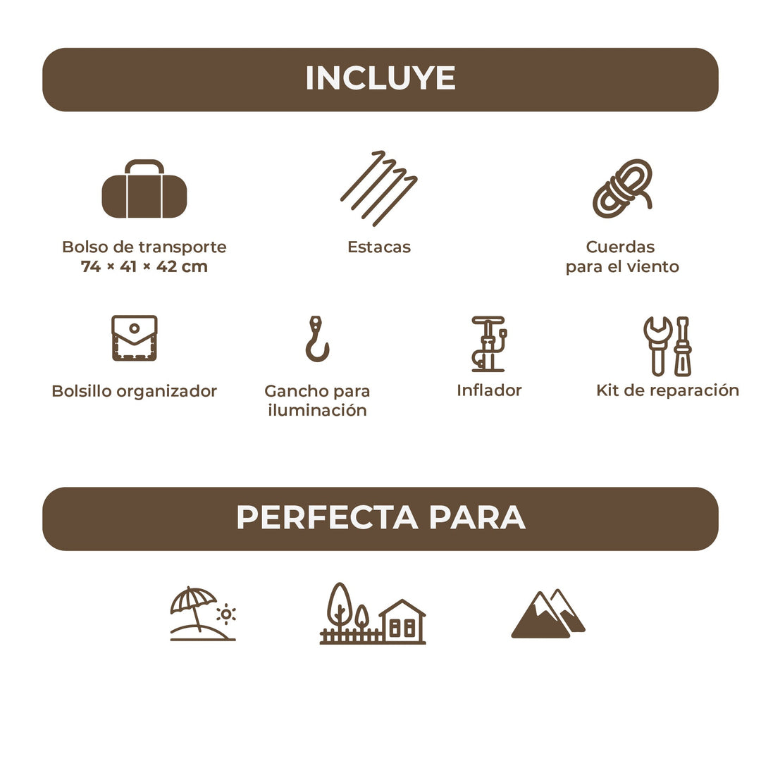 PREVENTA Carpa Inflable POIKE 10 personas