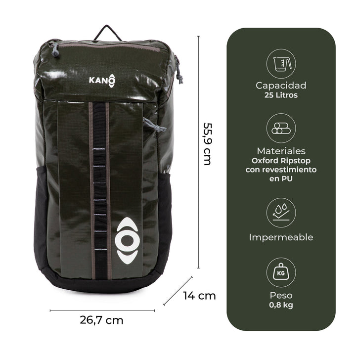 Mochila Outdoor 25L Andes Verde