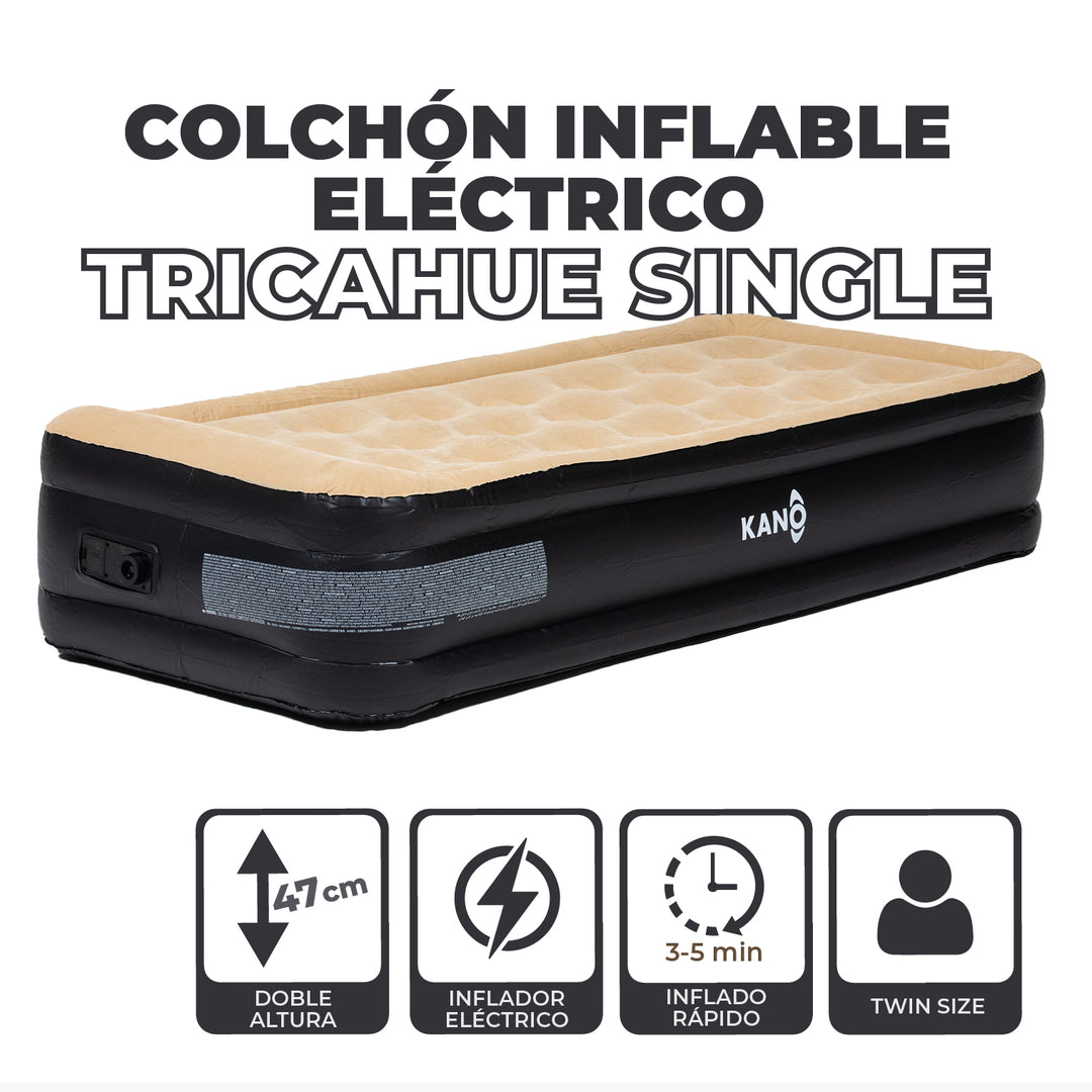 Colchón Inflable Eléctrico Individual Tricahue