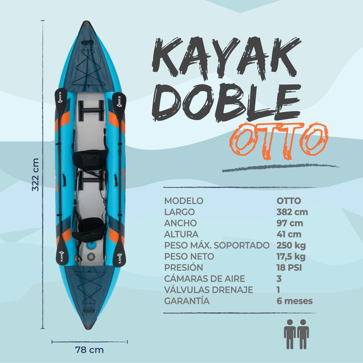 Kayak Inflable Doble OTTO
