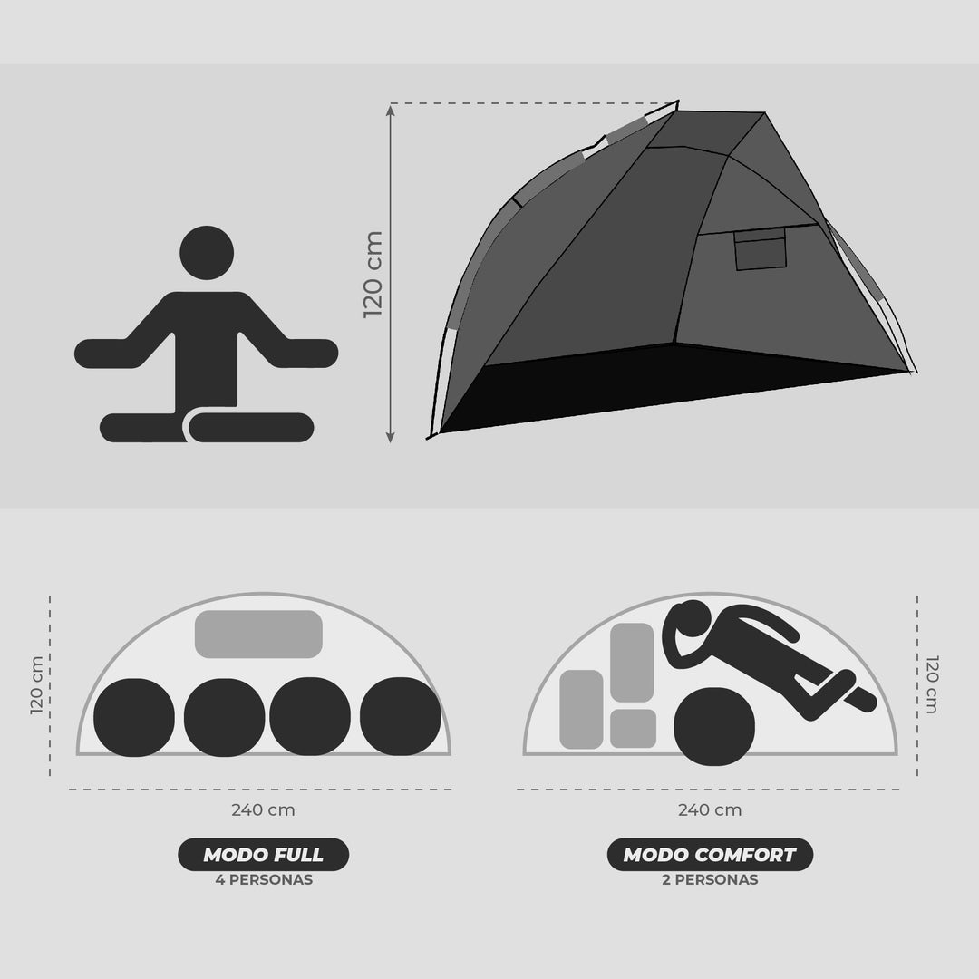 Carpa de Playa Paraviento Quintay UPF 30+