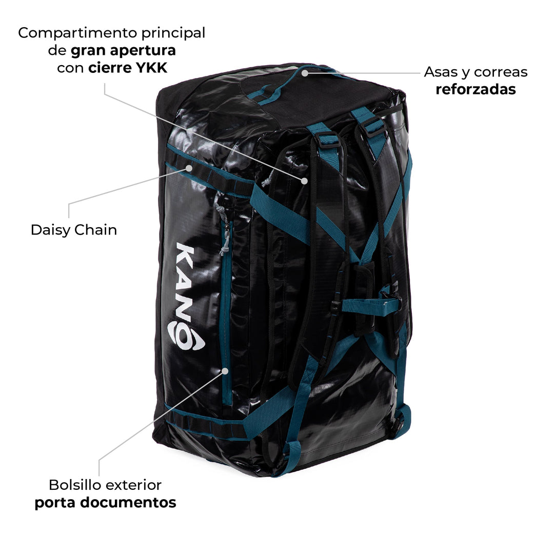 Bolso Mochila Impermeable 80L Roy Black