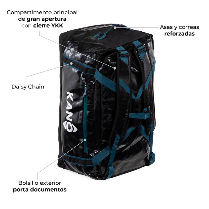 Bolso Mochila Impermeable 80L Roy Black