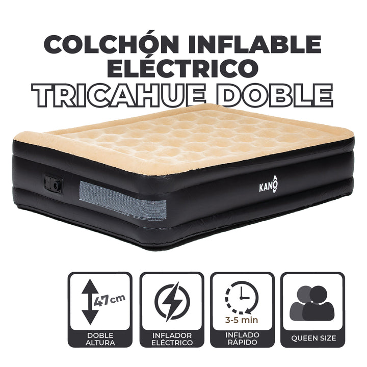 Colchón Inflable Eléctrico Queen Tricahue