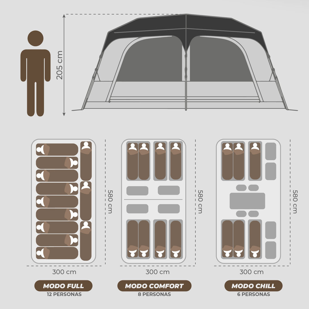 PREVENTA Carpa Automática Lauca 12 Personas