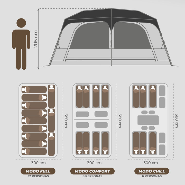 PREVENTA Carpa Automática Lauca 12 Personas
