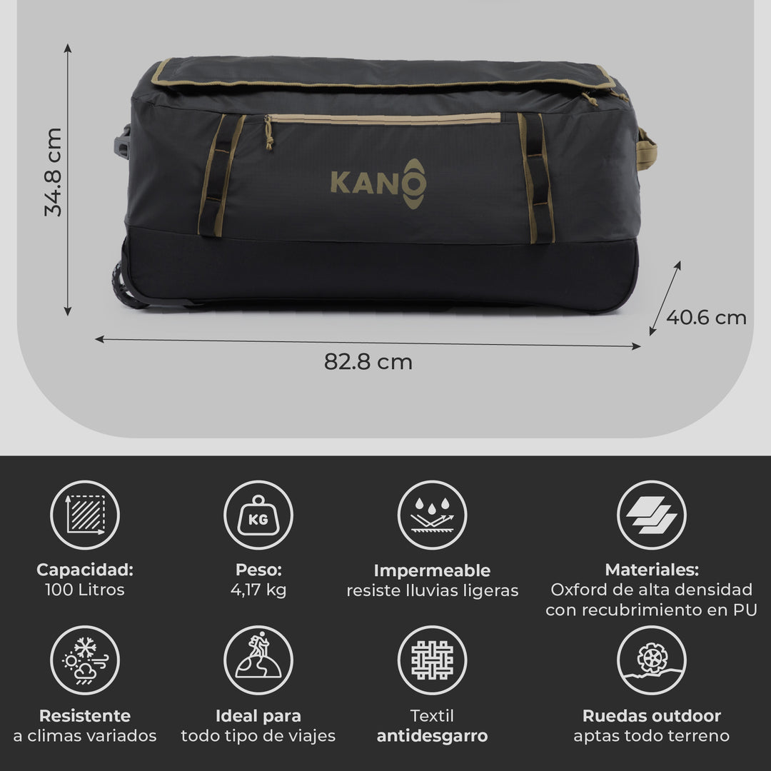 Combo Mochila Andes + Bolso con Ruedas Egger