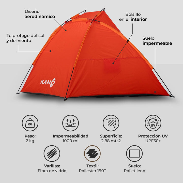 Carpa de Playa Paraviento Quintay UPF 30+