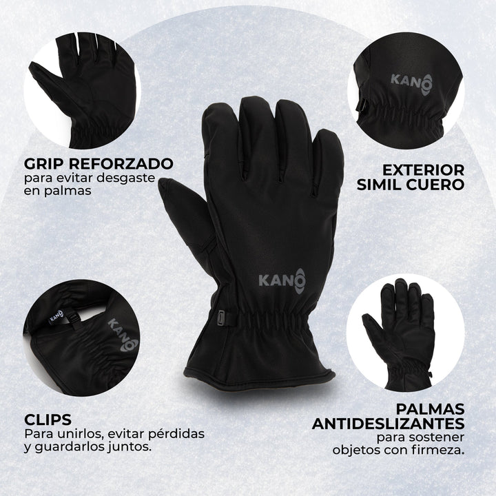Guantes de Nieve Simil Cuero Aysen