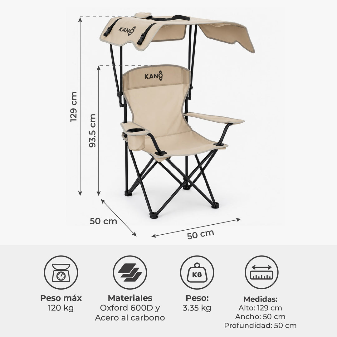 Silla de Camping con Toldo COLHUE