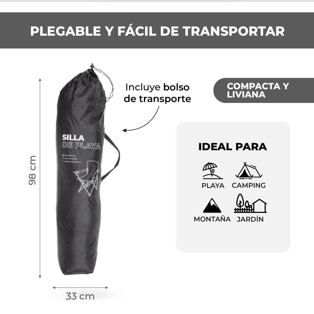 Silla Plegable para Camping Cucao