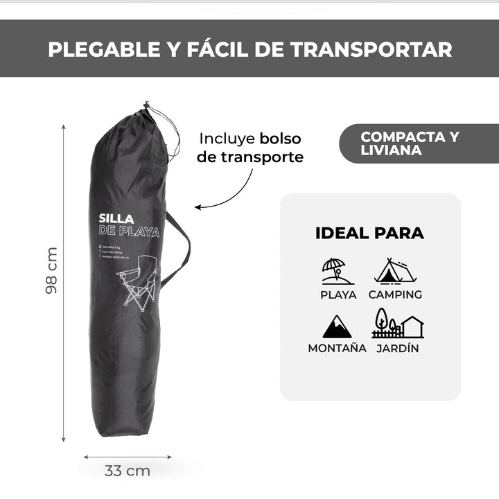 Silla Plegable para Camping Cucao
