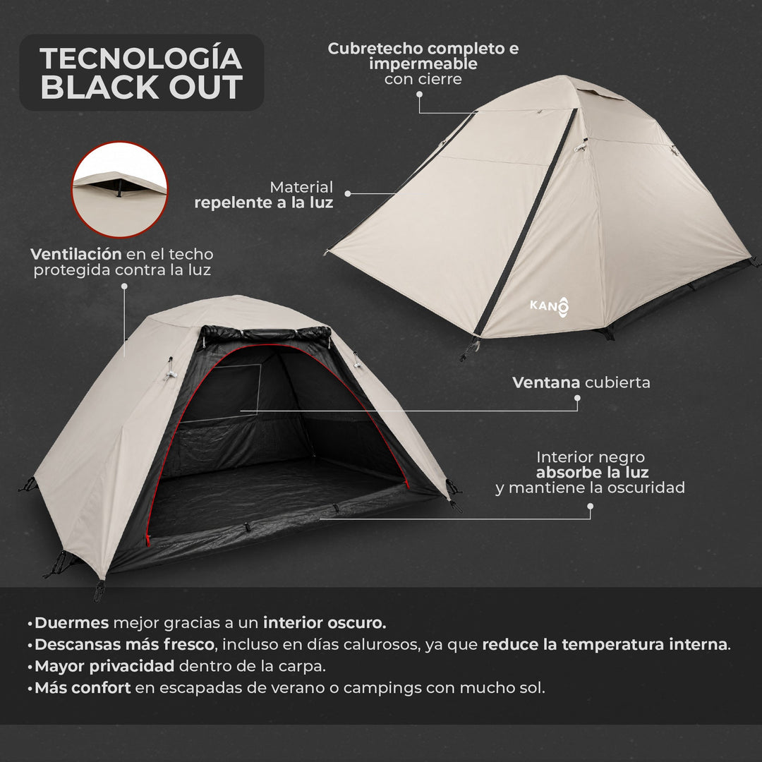 PREVENTA Carpa Automática Black Out Huilo 8 Personas