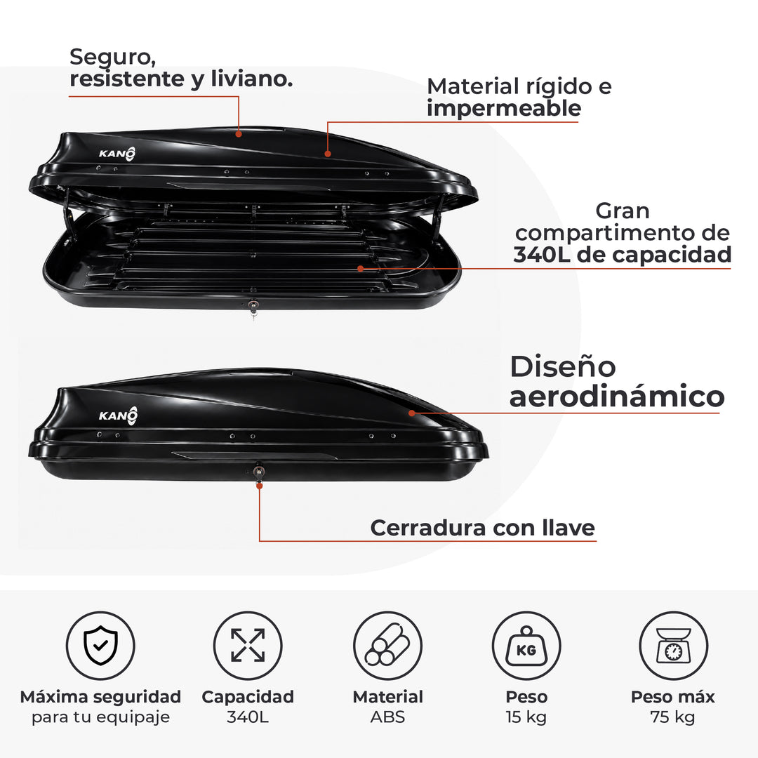 Valija Portaequipaje de Techo para Auto