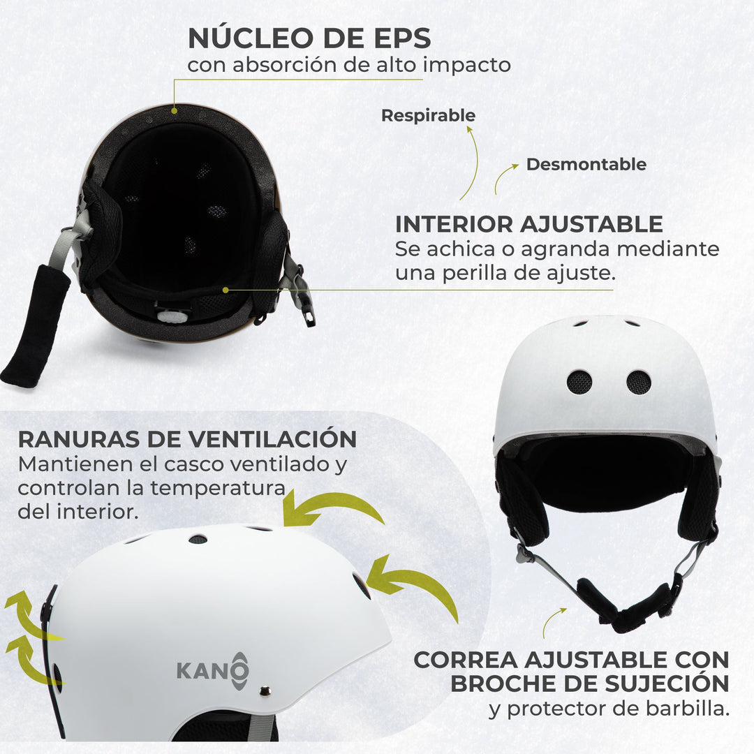 Combo Casco FROST + Antiparras ICEWAVE