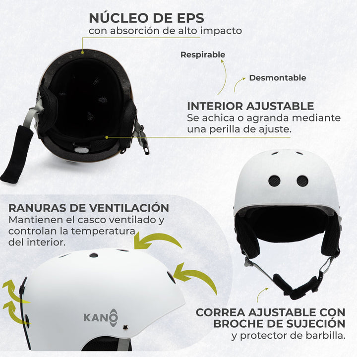 Combo Casco FROST + Antiparras ICEWAVE