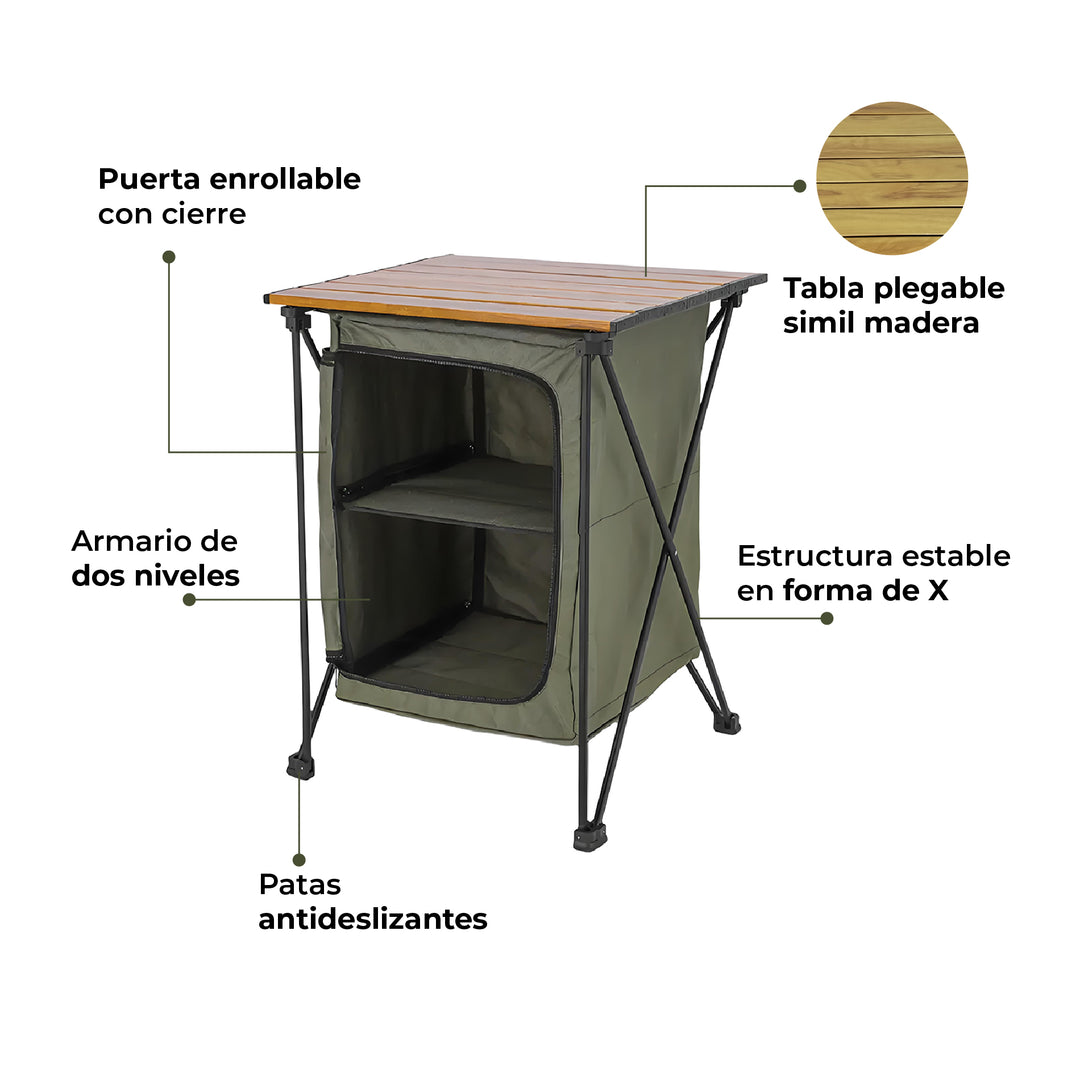 Mesa con Armario Organizador 2 en 1