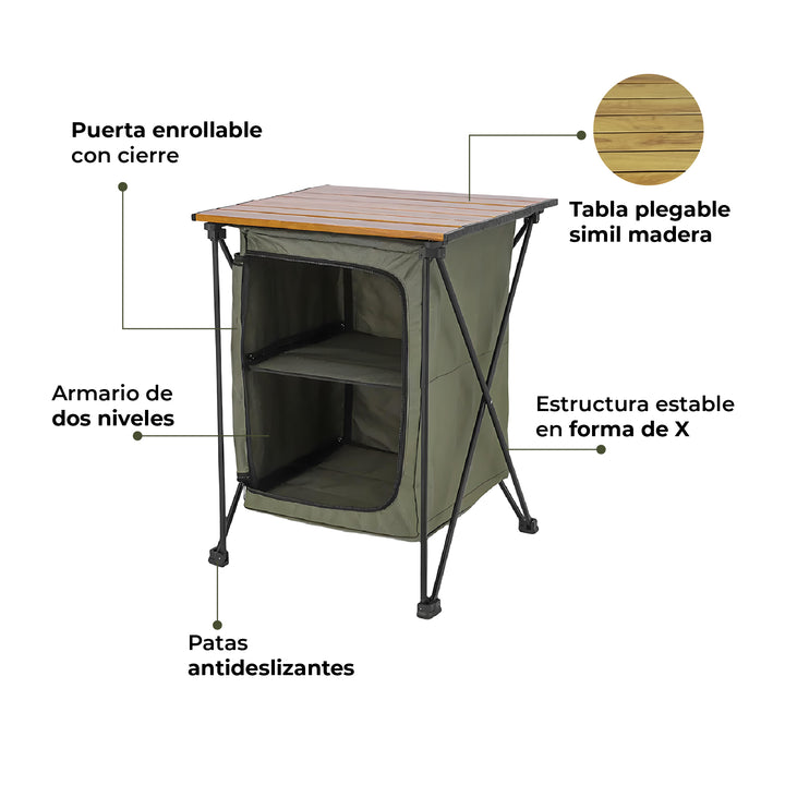 Mesa con Armario Organizador 2 en 1