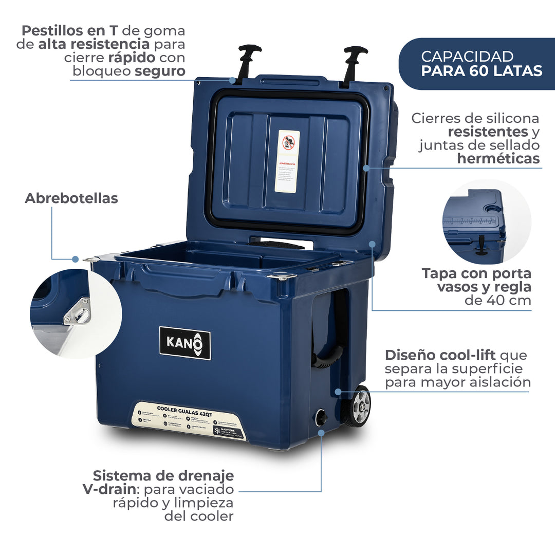 Conservadora Rígida con Ruedas GUALAS 42QT