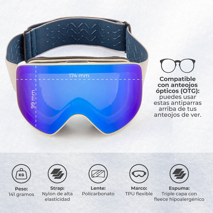 Combo Casco FROST + Antiparras ICEWAVE