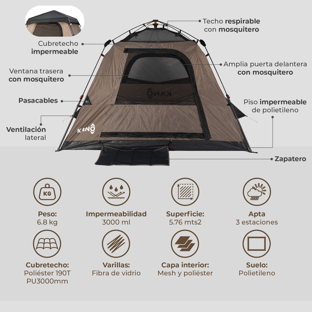 Carpa Automática Laja 4 Personas