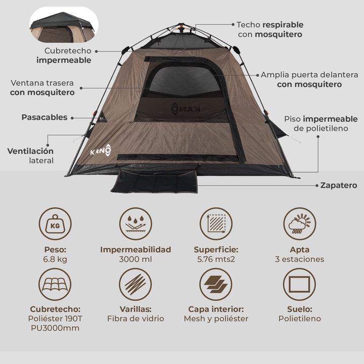 Carpa Automática Laja 4 Personas