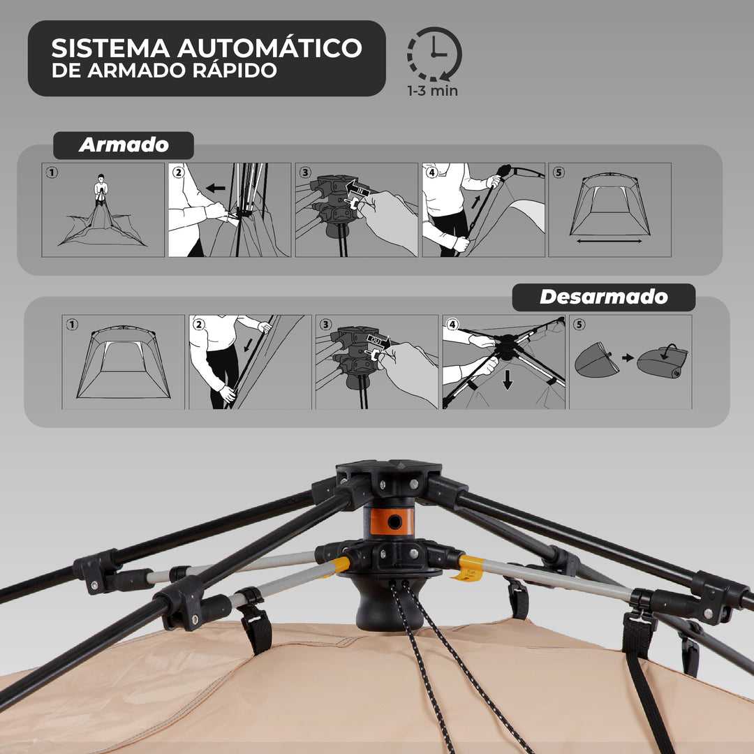 Gazebo Plegable Automático 250 x 250