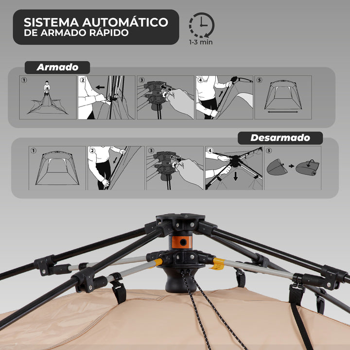 Gazebo Plegable Automático 250 x 250