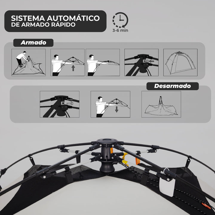 PREVENTA Carpa Automática Black Out Antuco 4 Personas