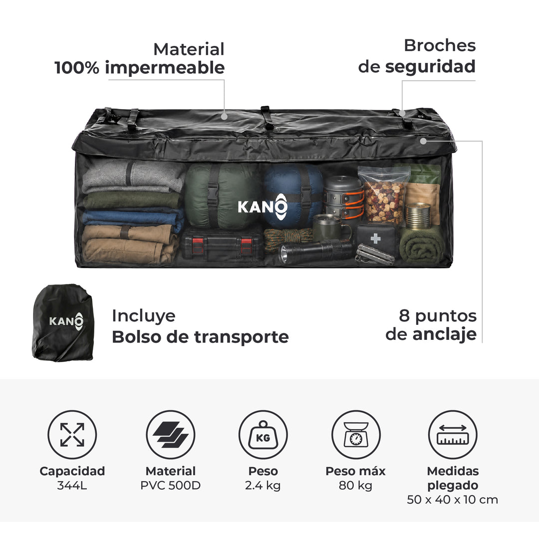 Portaequipajes de Enganche con Bolso Impermeable