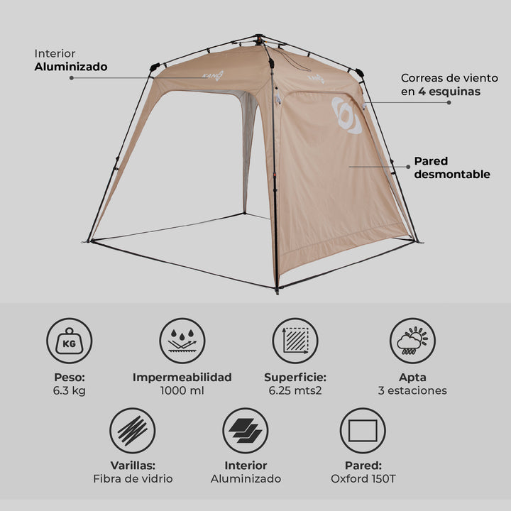 Gazebo Plegable Automático 250 x 250