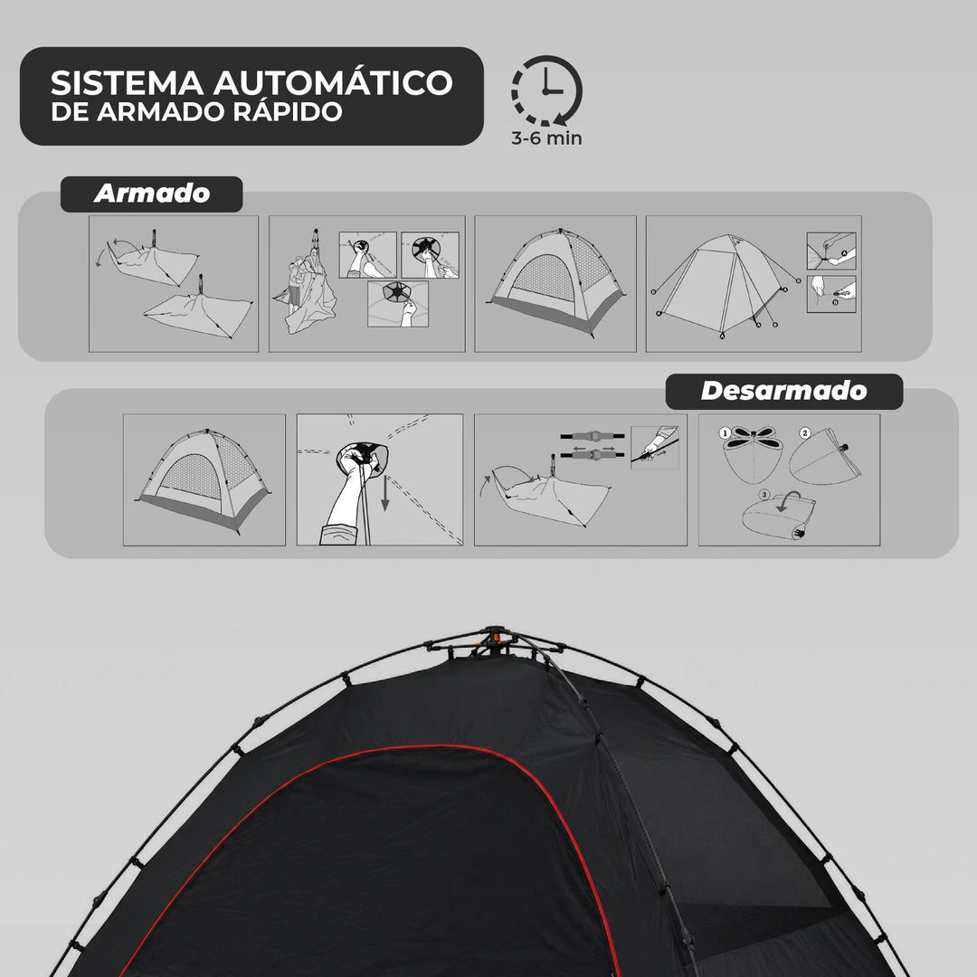 PREVENTA Carpa Automática Black Out Huilo 8 Personas