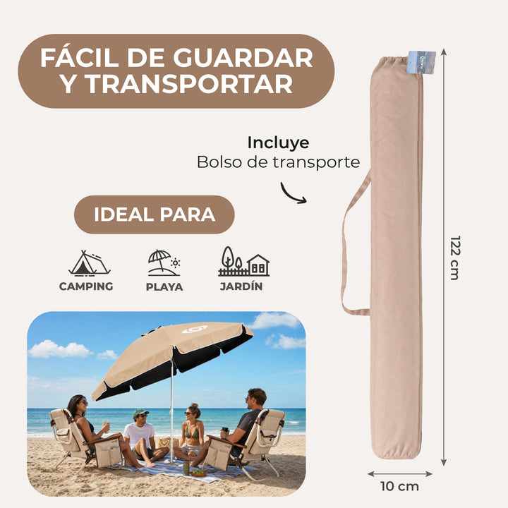 Sombrilla de Playa Black Out Rapel