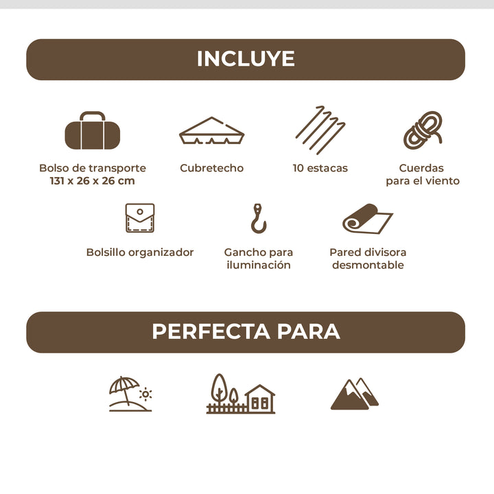 PREVENTA Carpa Automática con Luce BAKER 10 Personas