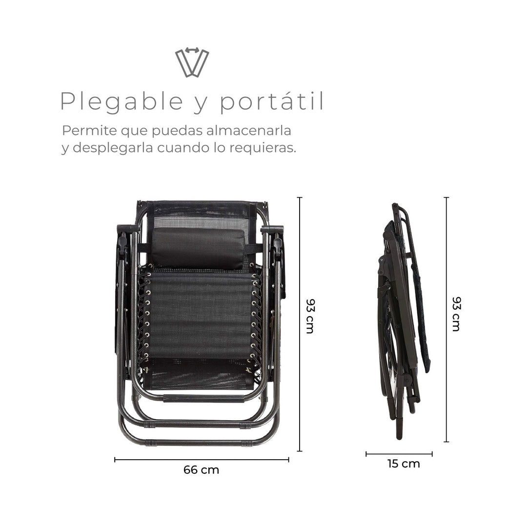 Reposera Zero Gravity con Techo Zen Canopy