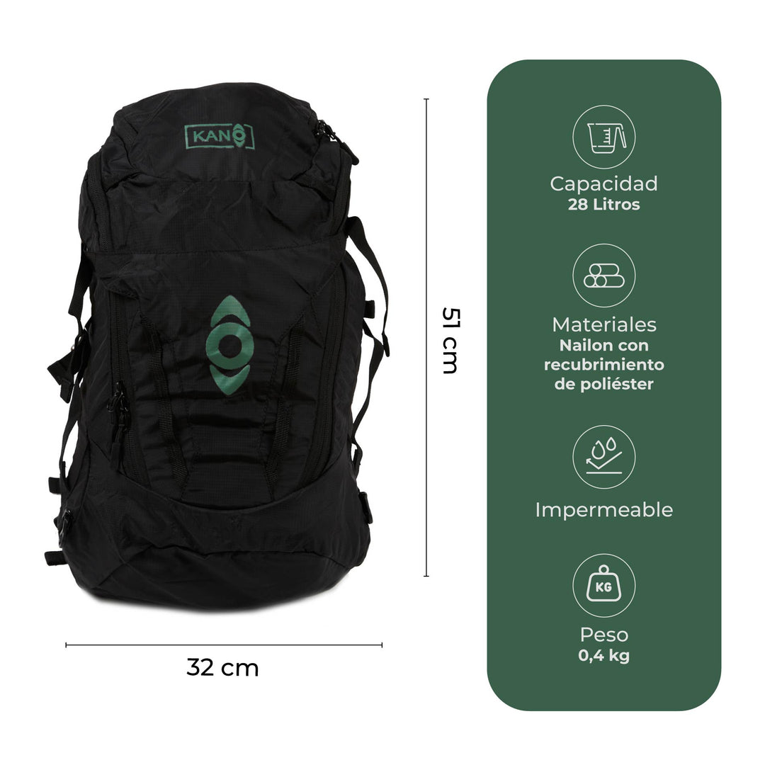 Mochila Outdoor 28L Laguna Verde