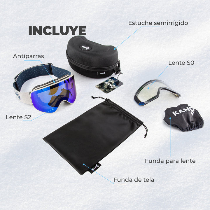 Combo Casco FROST + Antiparras ICEWAVE