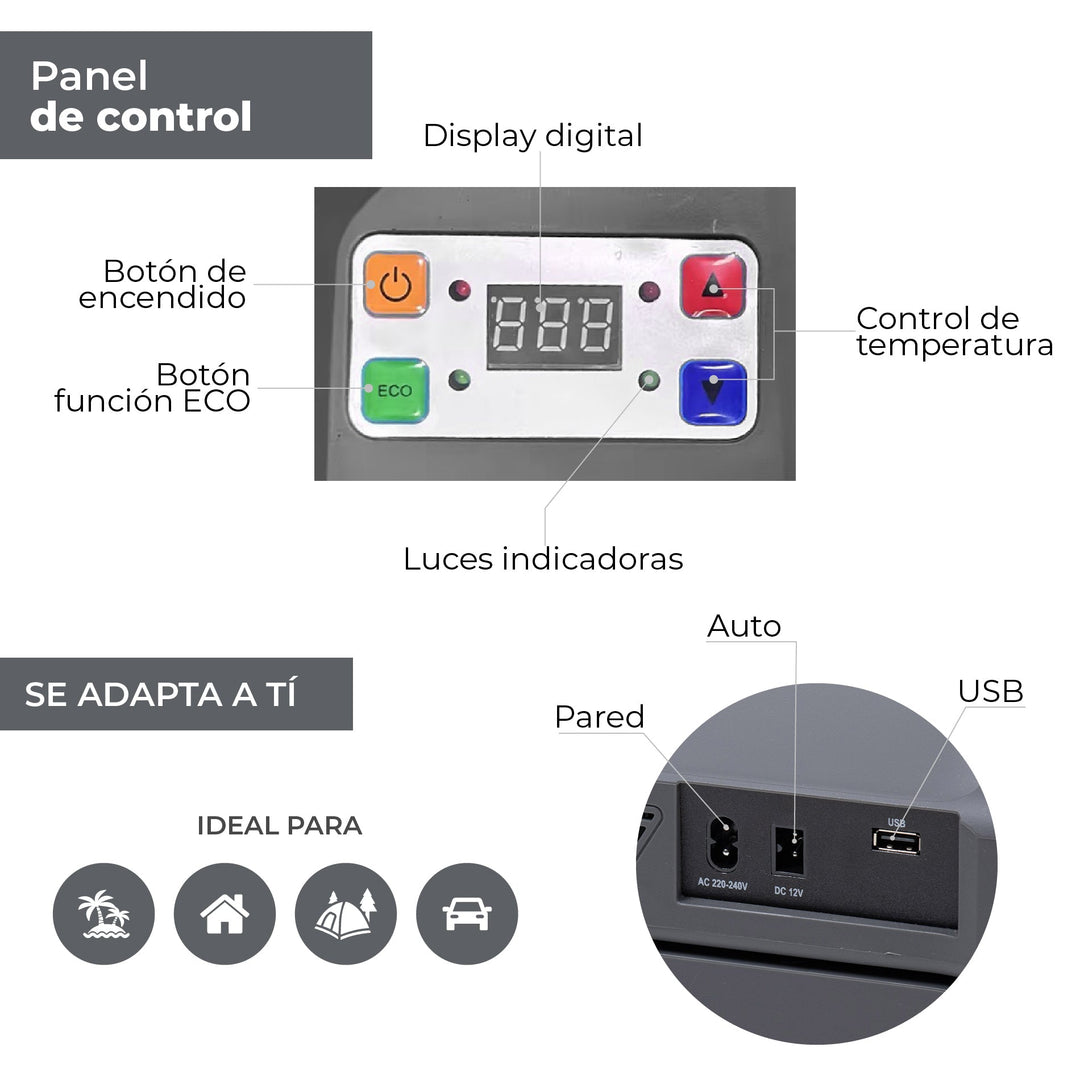 Cooler Eléctrico Queulat Gris