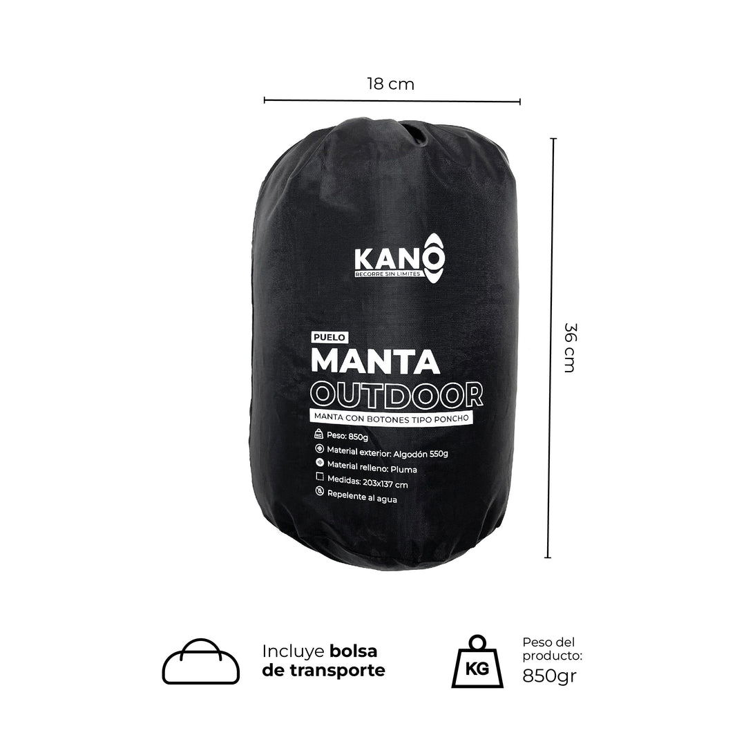 Manta Térmica Outdoor Puelo Negro